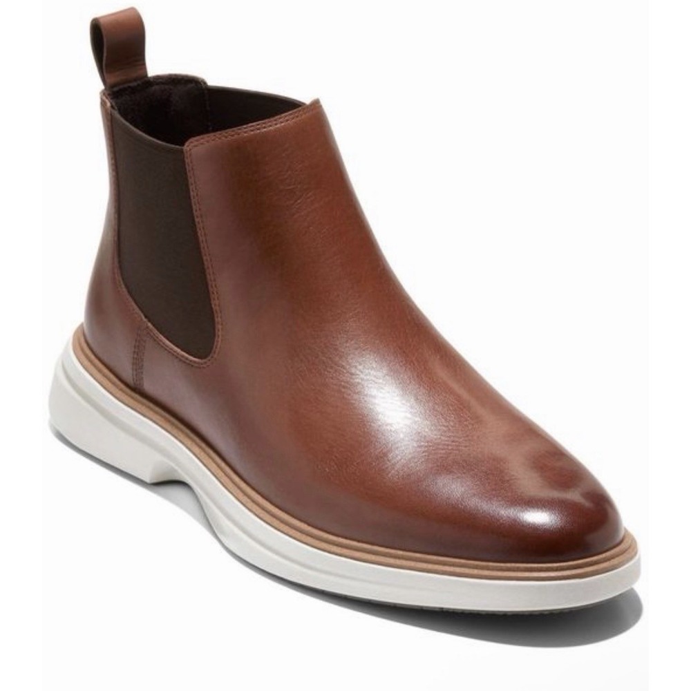 Cole Haan Original Grand Men's 9.5 M Chelsea Cityspectre Brown Leather Boot $230
